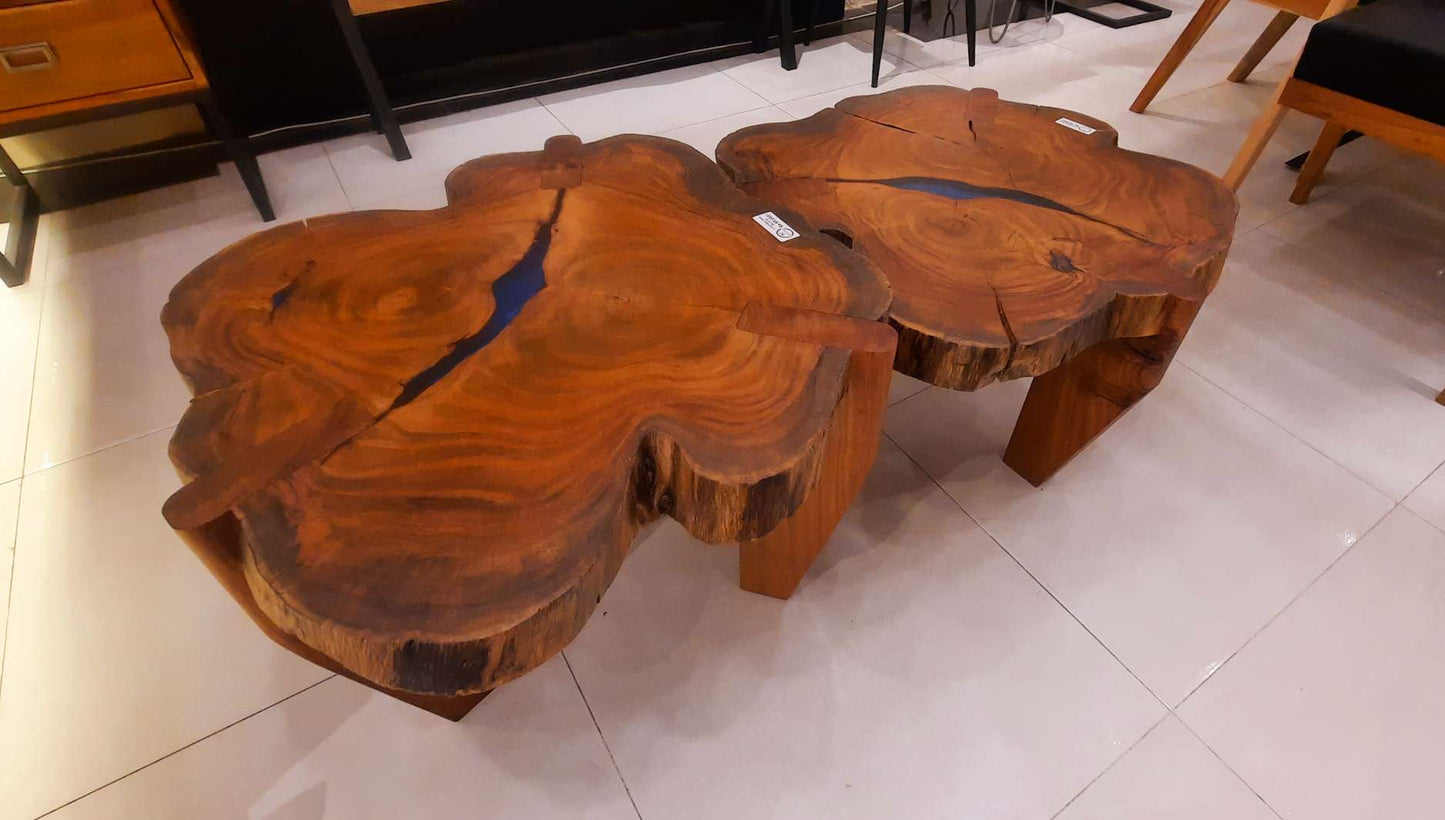 Live edges centre table set