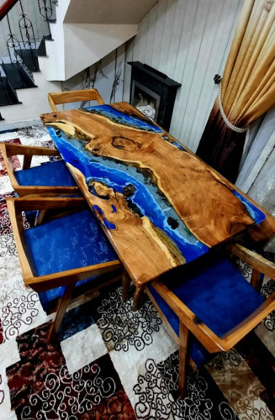 Ocean table with chairs and bench