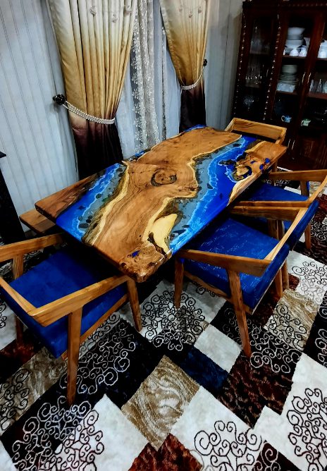 Ocean table with chairs and bench