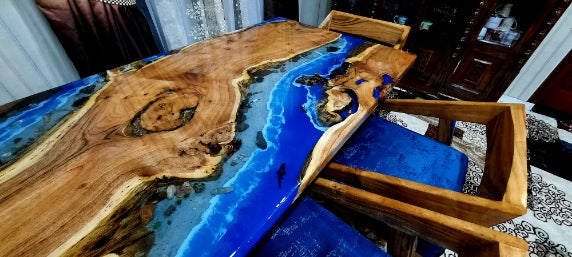 Ocean table with chairs and bench