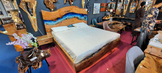 Wooden epoxy bed