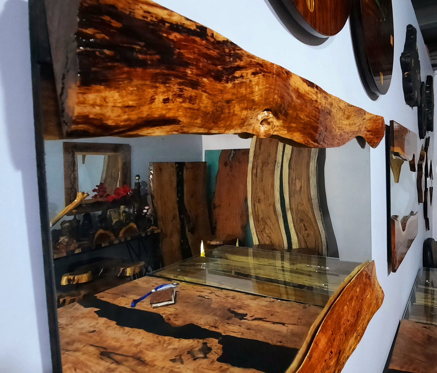 Wooden mirror