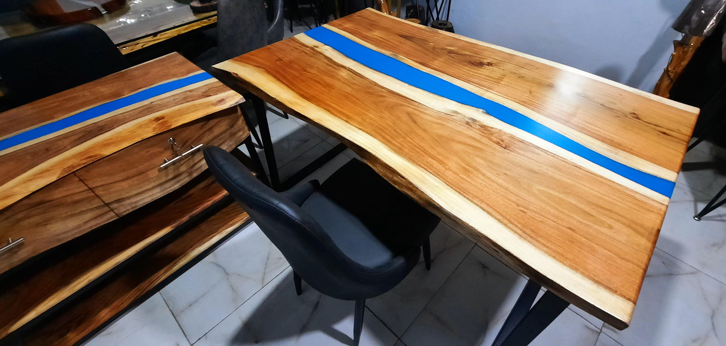 Office table with side rack