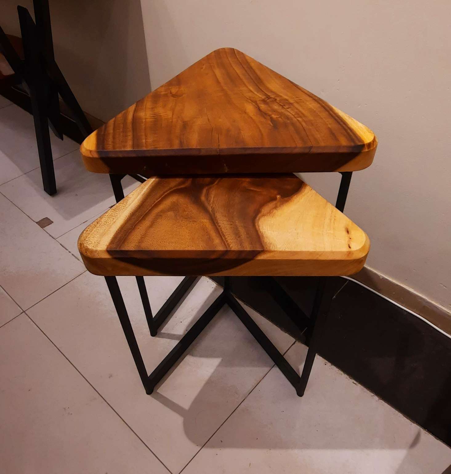 Nesting tables set of 2 – wood-surface