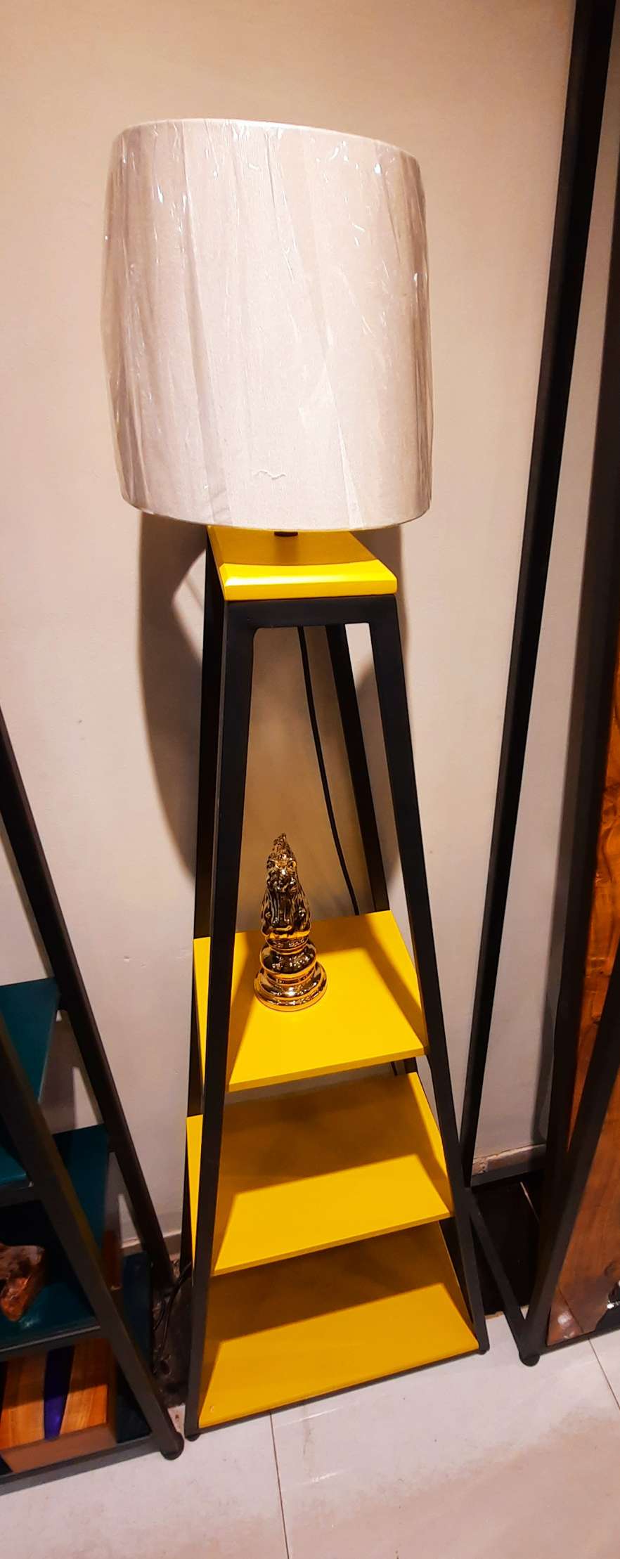 Lamp with rack