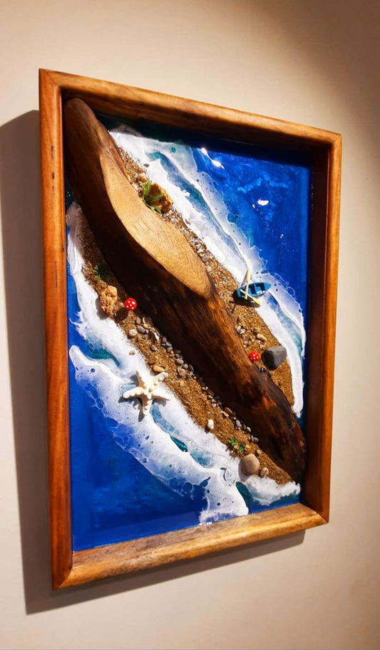 Epoxy art wall hanging